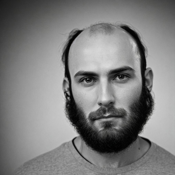 Why do androgen hormones cause hair loss on the scalp, but beard hair growth on the face?